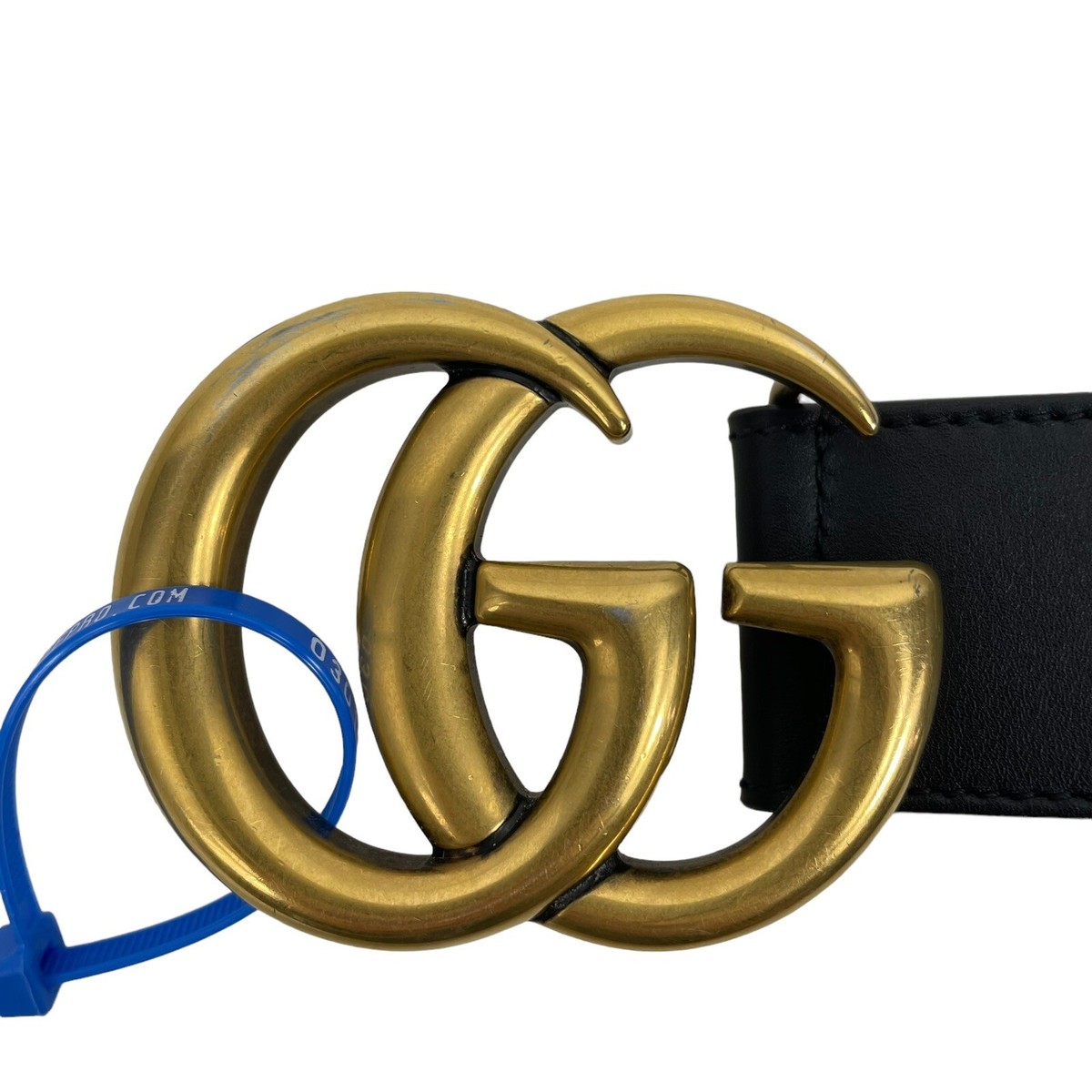 GG MARMONT 2015 RE-EDITION WIDE BELT SIZE 80 (used) Gucci GG Marmont 2015 Re Edition Wide Belt Gold Buckle Black  main image 4