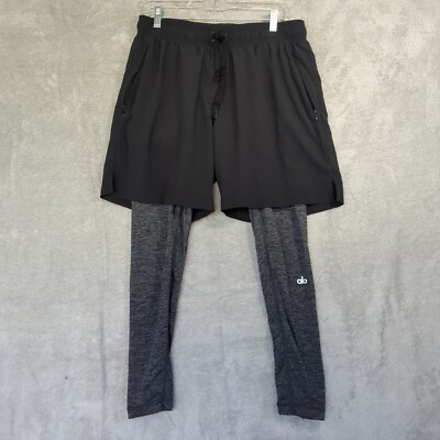 未使用 alo yoga ヨガパンツ ダークグレー M 未使用 alo yoga