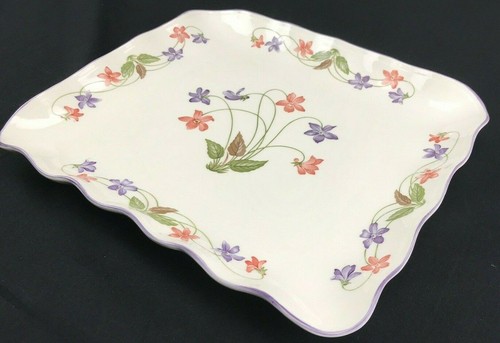 Vintage Japanisch Fine China Gewellter Rand Floral Serviertablett Platte - Bild 2 von 5