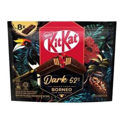 KitKat 2 FINGERS DARK BORNEO CHOC SHARE PACK 8 PCS x 3  (24 PCS) - FREE SHIPPING