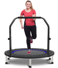 Mini trampol n fitness 40  48  con barra ajustable para adultos y ni os, Nuevo