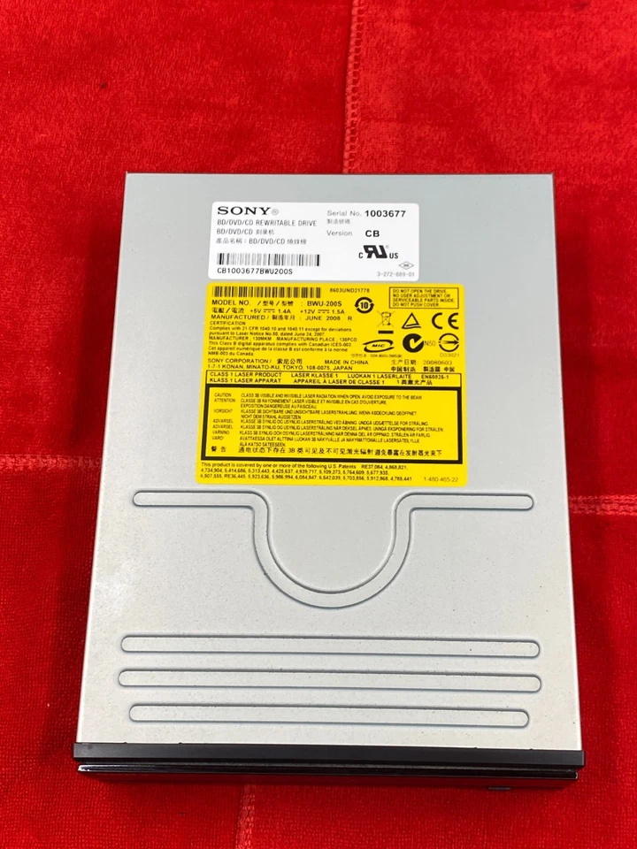 SONY BWU-200S DUAL LAYER BLU RAY 50GB WRITER 4x BD-R 2xBD-RE 16xDVD+/-R GRADE B+ - Image 4 of 4