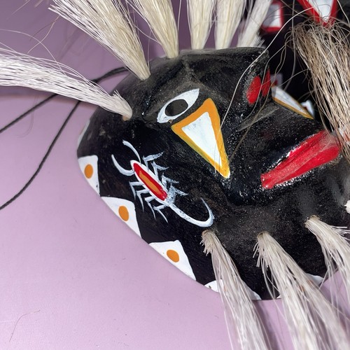 Vintage Yaqui Mayo Pascola Mask Hand Carved Folk Art Mexico - Picture 5 of 6