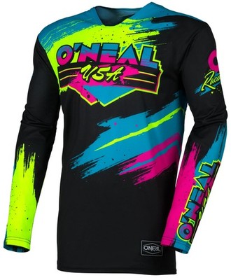 O'Neal Mayhem Reseda V.26 Mens MX Offroad Jersey Black/Neon Yellow
