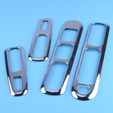 Chrome Window Lift Switch Button Cover Trim Set Fit For Peugeot 3008 2009-2015 Chrome Window Lift Switch Button Cover Trim Set Fit For Peugeot 3008 2009-2015