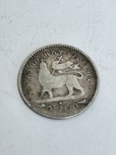 H MONETA 1/20 DI BIRR ETIOPIA MENELIK II 1889-1913 ARG. g.1,4 OLD SILVER COIN