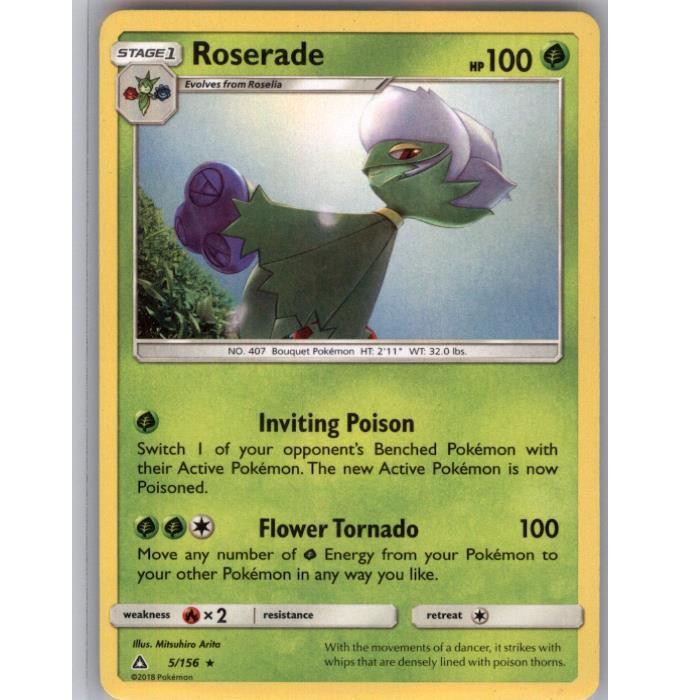 Roserade 5/156 Rare Ultra Prism Pokemon Near Mint