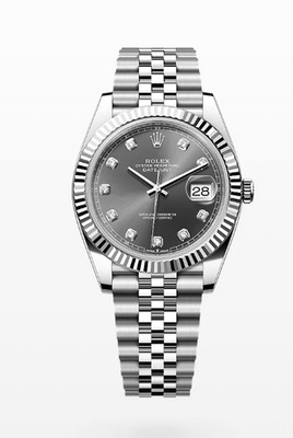 NIB 2025/26 Rolex Datejust 41 126334 Rhodium Diamond Dial Fluted Jubilee/Oyster