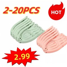2-15 Travel Portable Foldable Clothes Coat Plastic Hangers Folding Slotted Tool