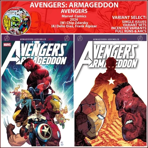 Avengers: Armageddon (2026) #1 2 Marvel Comics COVER SELECT