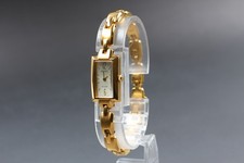 Vintage 1989 N MINT Seiko Tisse 2E20-7310 Gold Rectangle Qz Womens From JAPAN