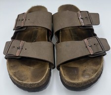 Birkenstock Arizona Birkibuc Stone Size 37 Birko-Flor Leather Sandals