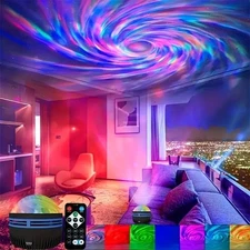 Galaxy Star Projector Night Light USB Rechargeable 7 Modes Starry Lamp Remote