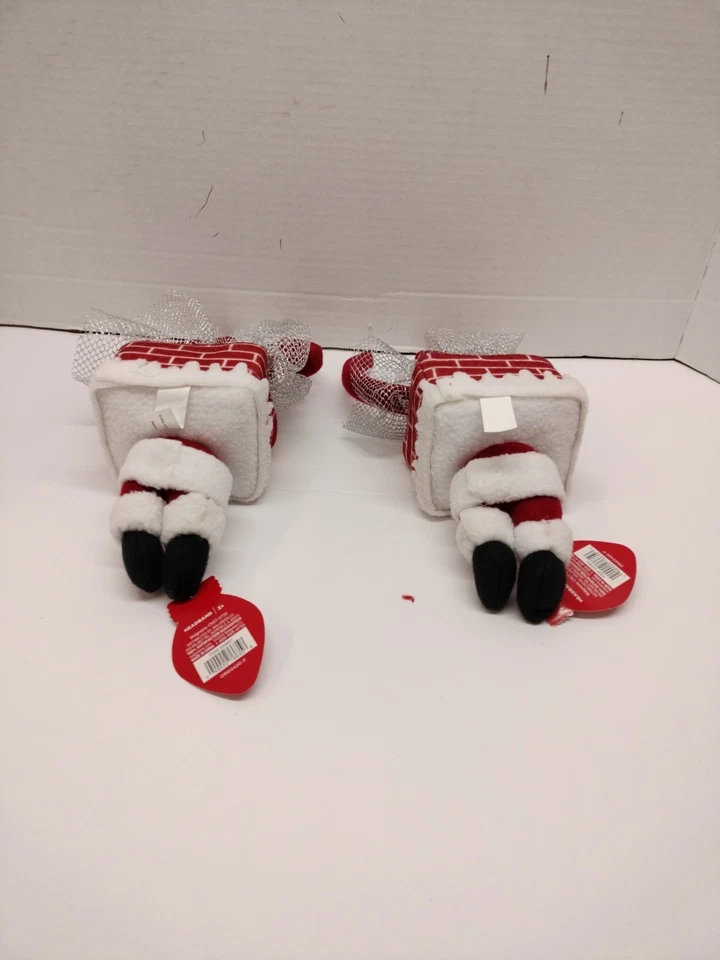 Lot Of 2 Be Jolly Festive Headband Features Santa's Legs Coming Out Of Chimney  - Image 3 of 4