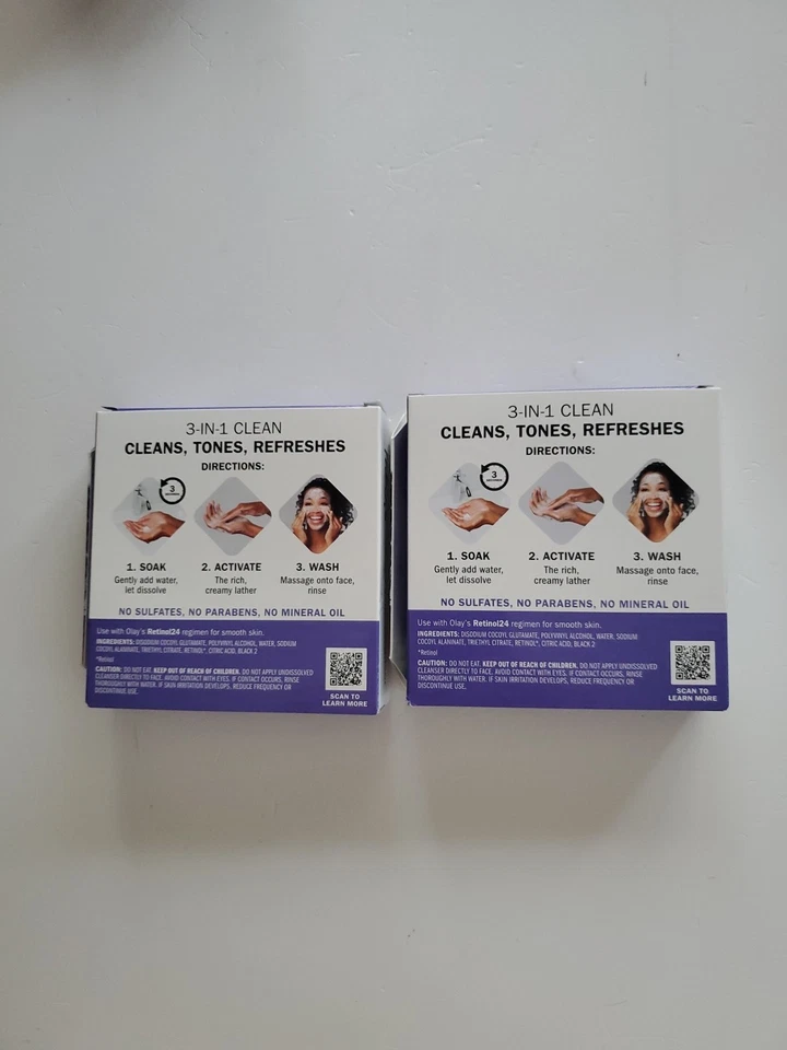 玉兰油洁面乳 + 视黄醇清洁剂面部 2 件装 32 件 — 第 3/4 张图片