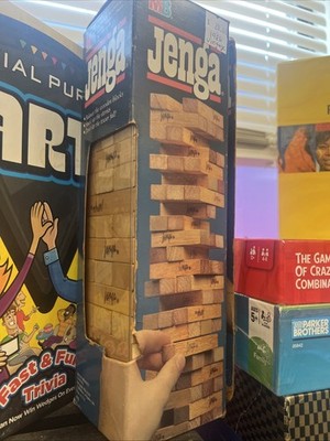 Vintage 1986 Jenga By Milton Bradley Hasbro The Wood Block Game