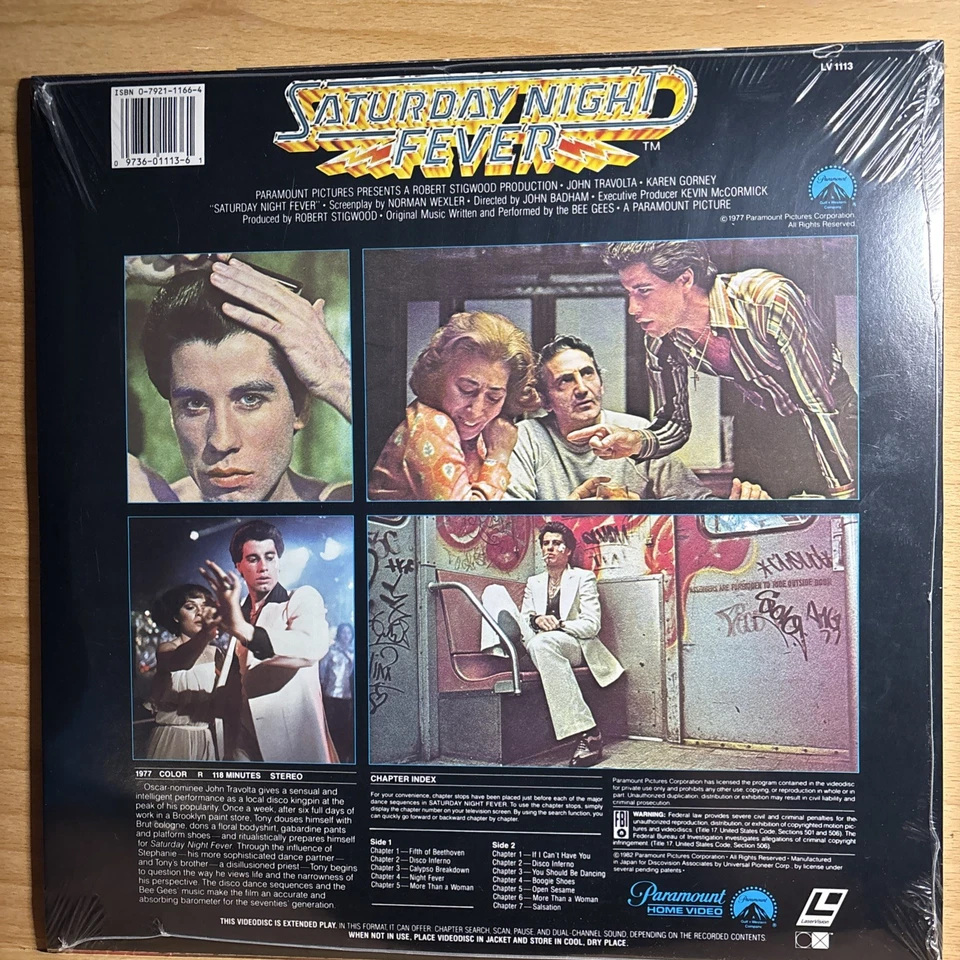 Saturday Night Fever Laserdisc (John Travolta) Brand New Sealed - Image 2 of 2
