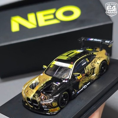 NEO 1:64 BMW M4 GT3 Macau Grand Prix Dragon Black Gold Racing Diecast Car