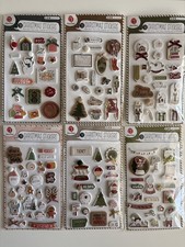 6x DécoTime 3D Christmas Sticker Weihnachten Scrapbooking Basteln NEU