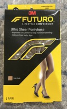 3M FUTURO Ultra Sheer Pantyhose Nude, Mild Co...