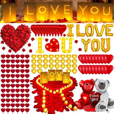 6000+PCS Rose Petals and Candles Set for Romantic Decorations Special Night -...