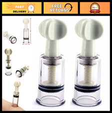2pcs Manual Vacuum Nipple Correction Cups for Flat/Inverted Nipples - Newborn La