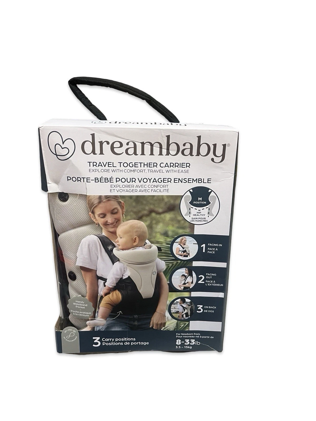 Bur Dreambaby Travel Together Baby Carrier 3 Positions 8-33Lbs Infant 3-in 1