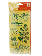 Inkadinkado Clear Stamps 98549 'AUTUMN FOLIAGE' 6 Piece Set