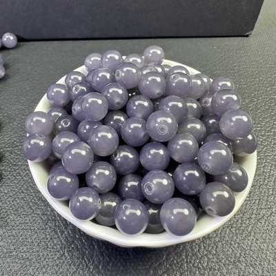 Hetian Jade Smoke Purple Emperor Purple Scattered Beads Hand String Material
