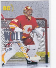 2023/24 FLEER ULTRA..DUSTIN WOLF..SILVER FOIL..ROOKIE.# 235.FLAMES.COMBINED SHIP