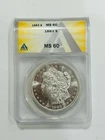 1883 Morgan Silver Dollar Coin Toned NGC MS 60 ANACS Looks Undergraded
