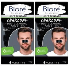 Bior  Men's Skincare Charcoal Deep Cleansing Pore Strips 2 Pack