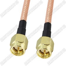 SMA Male to SMA Male Plug Connector Lot Pigtail RG400 Double Shield Coax Cable