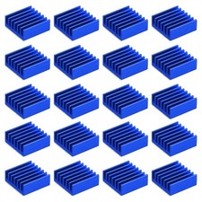 20 Pcs Heatsink 14x14x6mm Aluminum Heat Sink with Thermal Blue Sticker Deep Blue