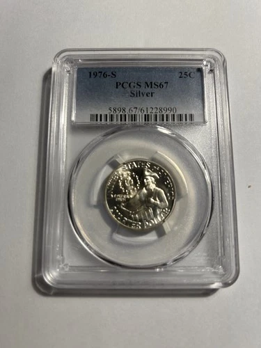1776-1976-S SILVER BICENTENNIAL WASHINGTON QUARTER 25c PCGS MS67 #61228990