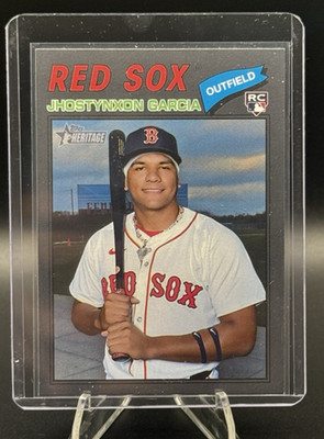 2026 Topps Heritage Dark Gray Border Jhostynxon Garcia RC - Red Sox/Pirates