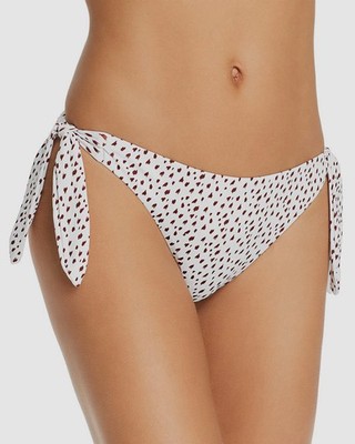 Eberjey Women's White Printed Felix Ursula Bikini Bottom Swimwear Size M