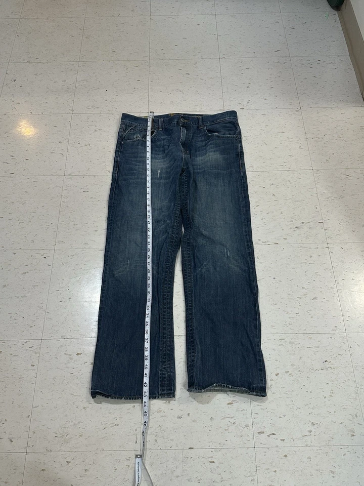 Pantalones de mezclilla rectos Fox Racing Fox talla 36x32 desteñidos azul oscuro Foto 2 de 4