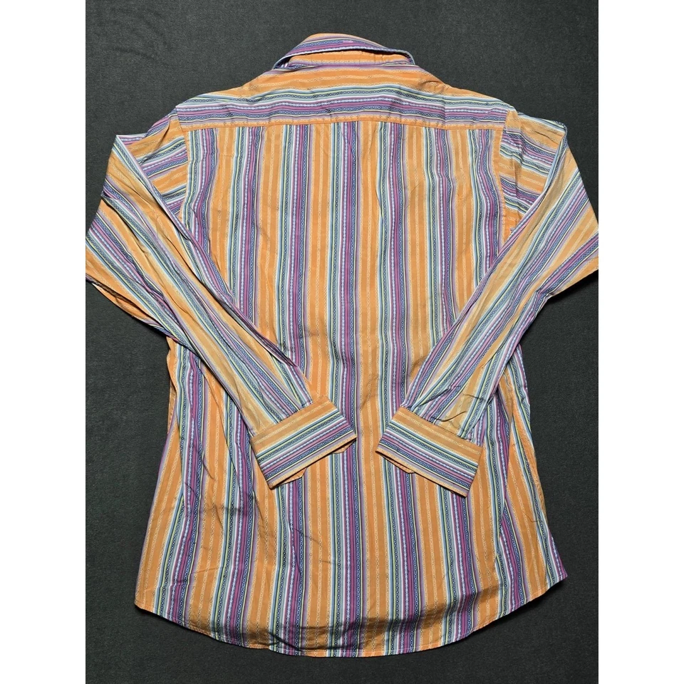 Dragonfly Rock 'n' Roll Vision Mens XL Striped Button Down Long Sleeve Shirt - Image 4 of 4