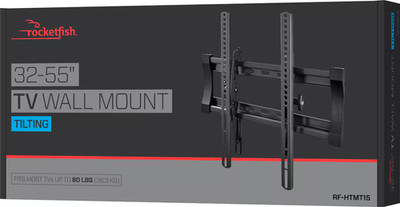 Universal TV Wall Mount Tilting Holds 32'' to 55''  80 lbs Rocketfish RF-HTMT15