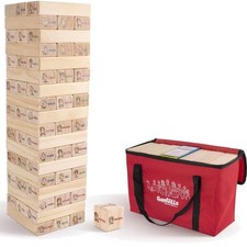 Giant Tumbling Timber Toy - Pine Wood Blocks for Indoor Outdoor Family Fun...