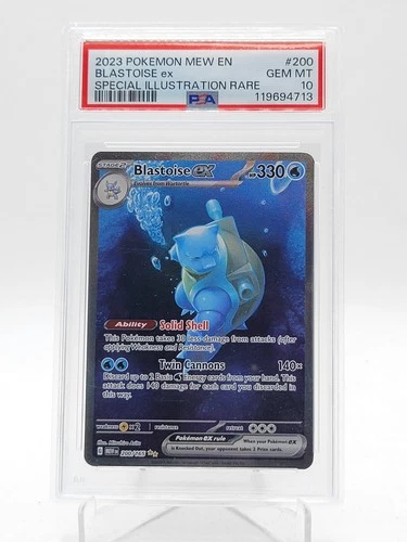 BLASTOISE EX 2023 POKEMON 151 SPECIAL ILLUSTRATION RARE #200 PSA 10 Q3963
