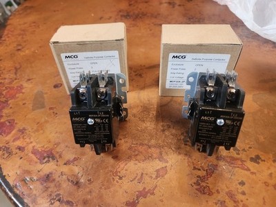 Set Of 2 MCG MDP20A-2P-208/240 Definite Purpose Contactor FLA20 RES 30