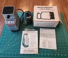 Vtg Black & Decker Electric Drill Bit Sharpener # 7980 for ⅛"-⅜" Bits NOS - gw!