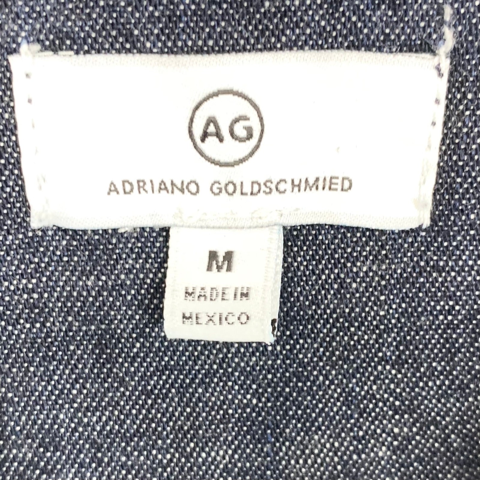 AG Adriano Goldschmied Womens Caden Denim Shirtdress Roll Tab Sleeve Blue Medium thumbnail 5