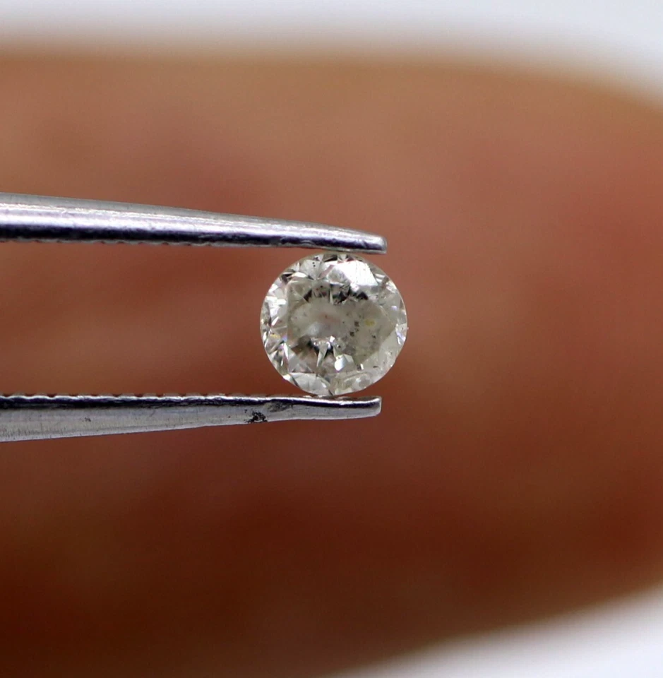 0.12 Ct Brilliant Round Cut Certified Natural Diamond I Color I2 Grade Loose - Image 2 of 4