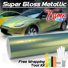 ESSMO PET Super Gloss Metallic Urban Bamboo Vehicle Vinyl Wrap Decal Like Paint