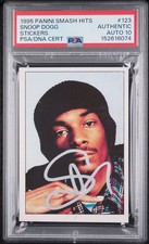 1995 Panini Smash Hits Stickers #123 Snoop Dogg Signed Auto PSA/DNA 10 Gem Mint