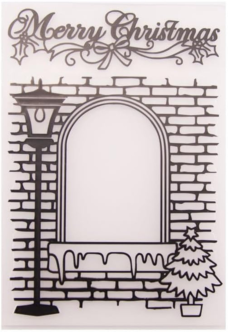 Christmas Deck the Hall Plastic Embossing Folders for Card Making or Journaling