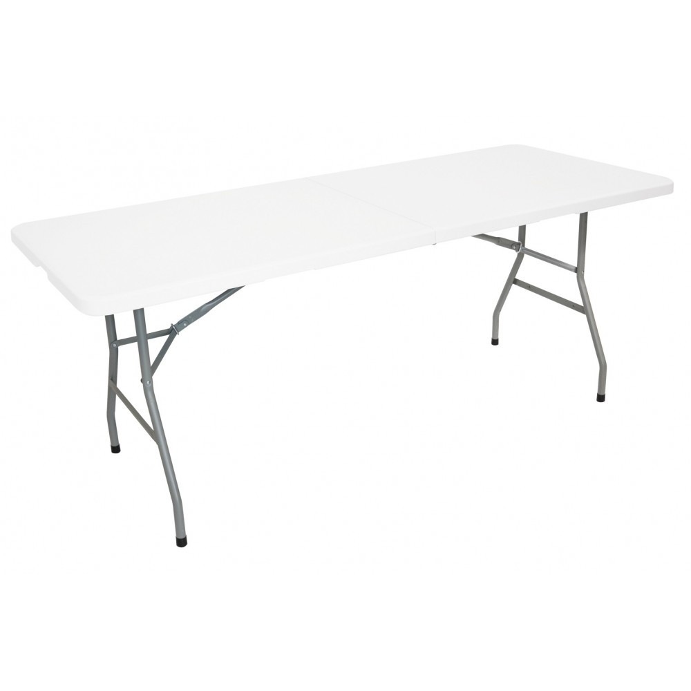 Table pliante de jardin portable table pique-nique légère table de camping grise